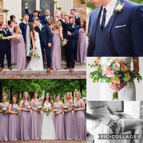 mauve and navy wedding
